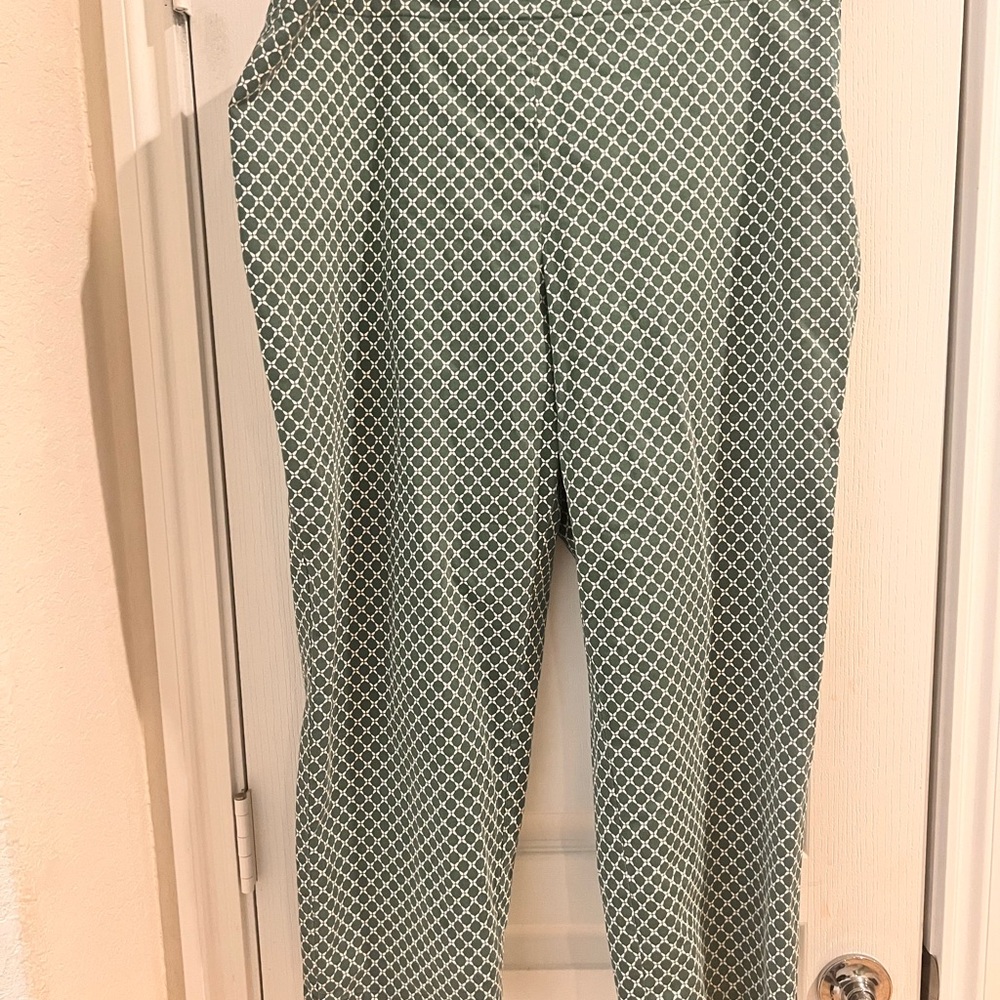 Chico's Green Patterned Pants
